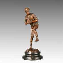 Sports Statue Baseball Pitcher Bronze Sculpture, Milo TPE-766